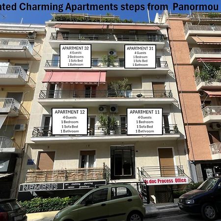 4 Newly Renovated Charming Apartments Steps From Panormou Metro Station Athen Exterior foto